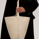 Hpai Medium Binah Bucket Bag in Leather - Ivory