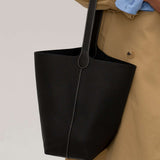 Hpai Medium Binah Bucket Bag in Leather - Black