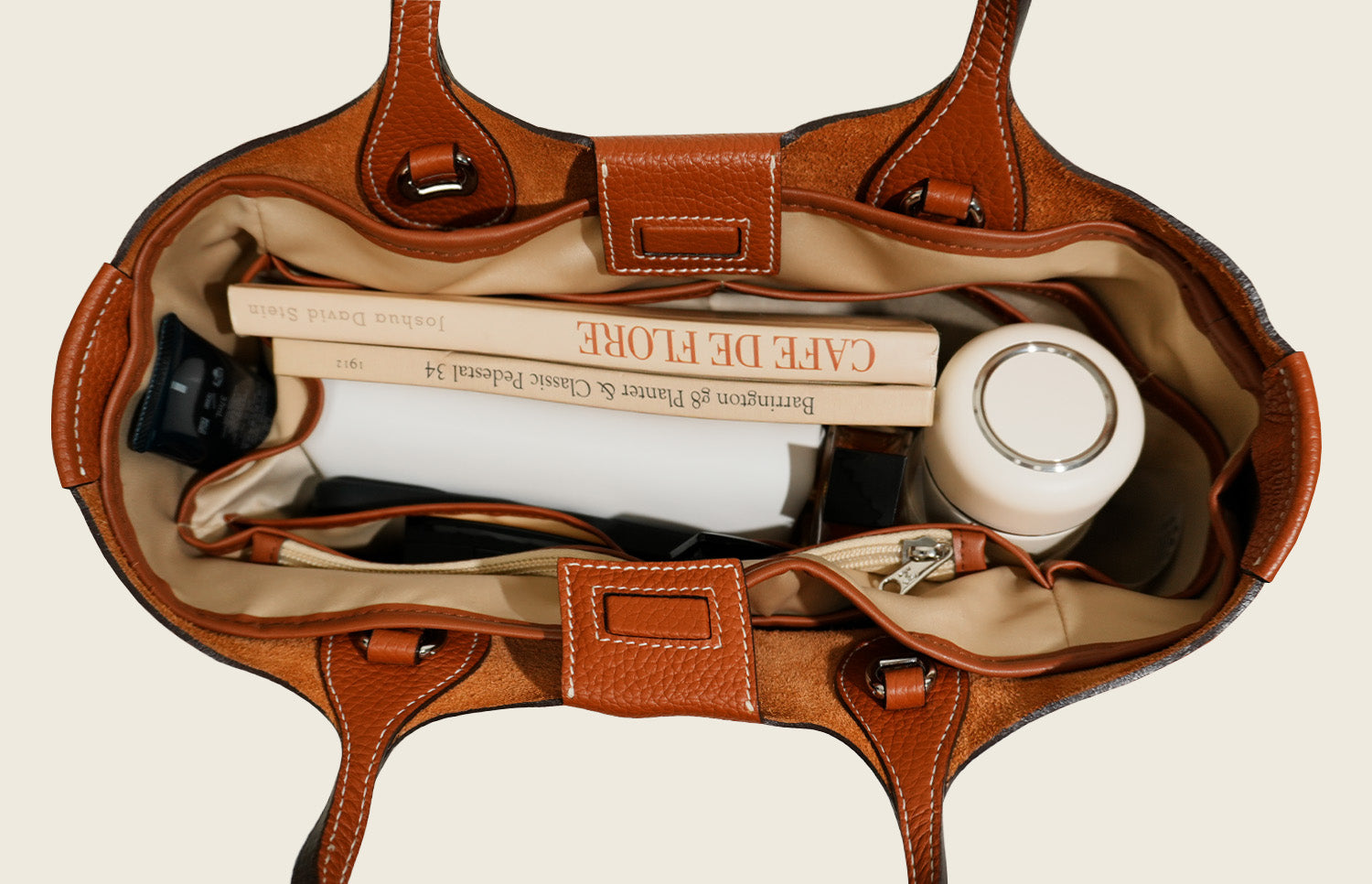 Hpai Silk hemmed liner bag