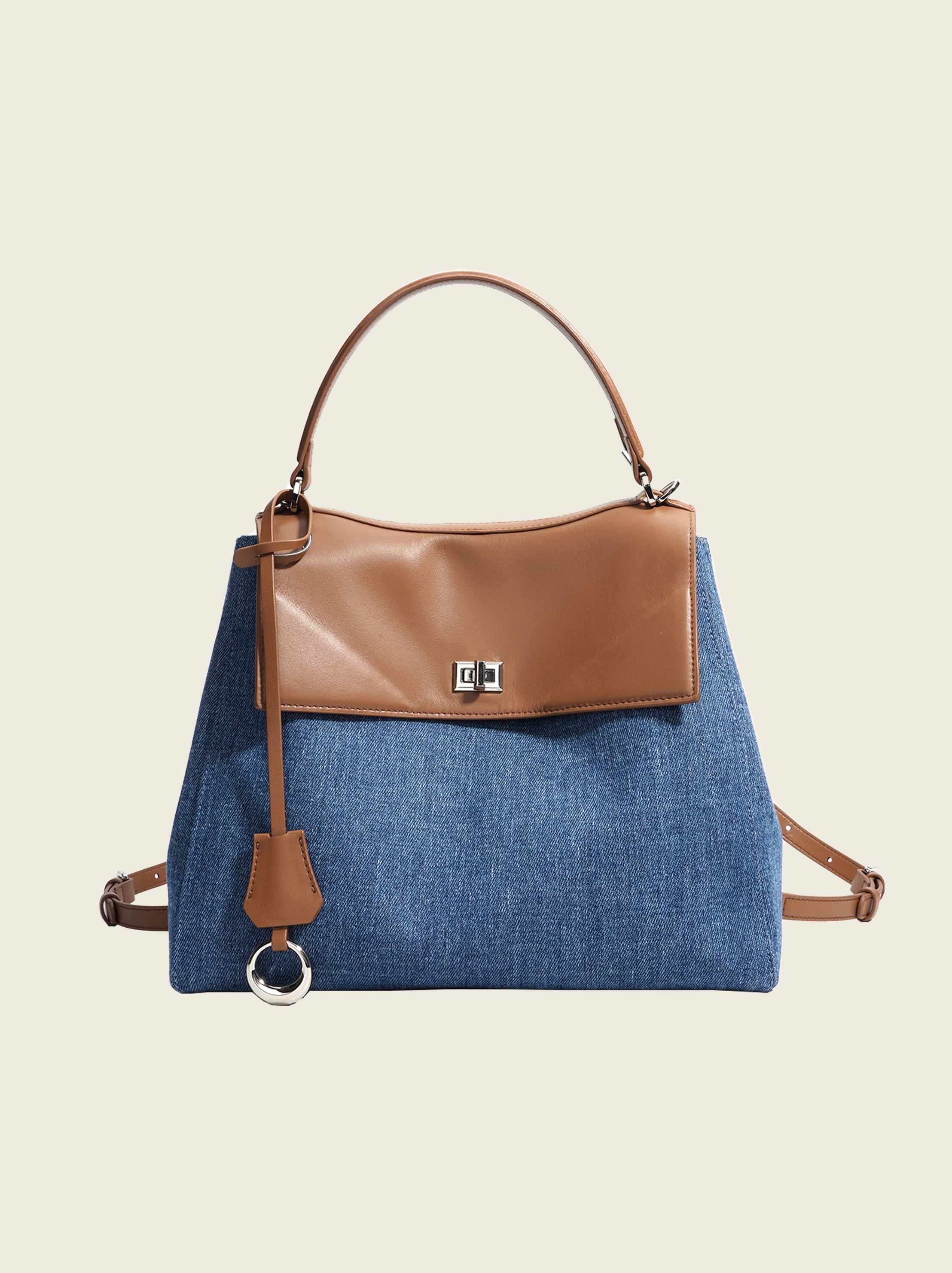 Double shoulder Denim Tote Bag