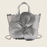 Camellia Flower Bucket Bag Elegant Floral Party Handbag