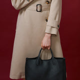 Hpai Tote M Bag in Leather - Black