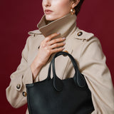 Hpai Tote M Bag in Leather - Black