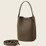 Soft Genuine Leather Tote & Crossbody Bucket Bag
