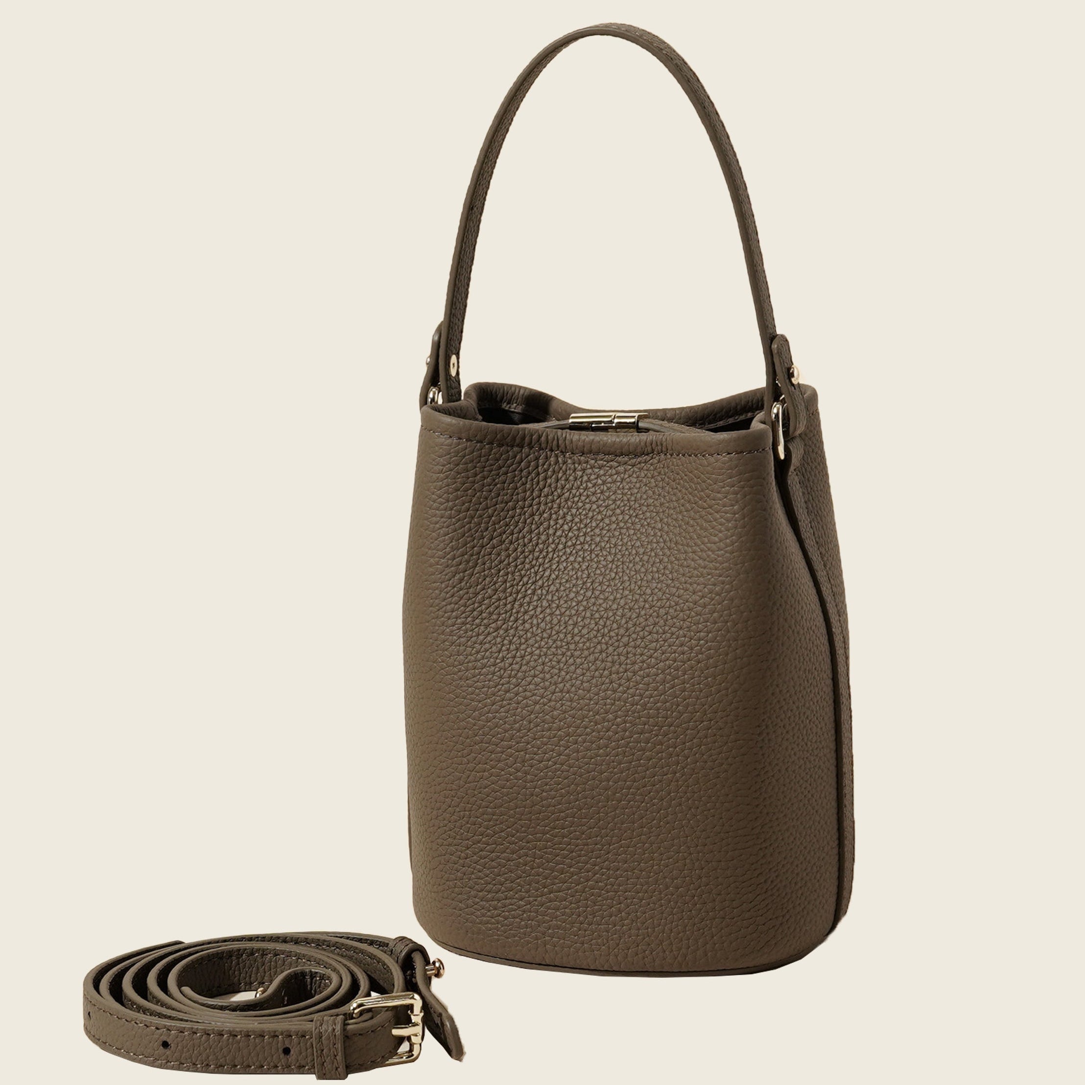 Soft Genuine Leather Tote & Crossbody Bucket Bag