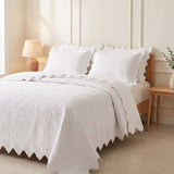 Serene Blossom 100% Cotton Floral Quilted Bedding Set