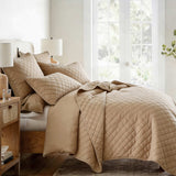 3-Piece Diamond Stitch Quilted Coverlet Set