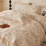 Blue Botanical Garden Quilted 3-Piece Bedding Set