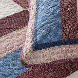 Americana Star Patchwork Quilted 3-Piece Bedding Set