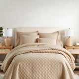 3-Piece Diamond Stitch Quilted Coverlet Set