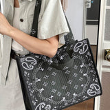 Vintage Bandana Paisley Quilted Tote Bag