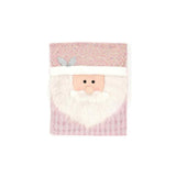 Pink Christmas Chair Back Covers, Reindeer Santa Snowman Xmas Dining Chair Slipcovers