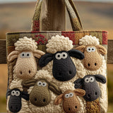 Whimsical Sheep Quilted Tote Bag