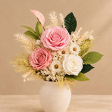 Blush Pink Romance Rose Preserved Bouquet - Posy