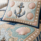 H.PAI Coastal Lighthouse Quilted 3-Piece Bedding Set – Luxury Quilted Bedding with Matching Pillow Shams