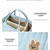 Quilted Floral Diaper Bag Tote, Lightweight Multi-purpose Mommy Handbag, Crossbody Storage Bag for Travel Shopping & Cosmetics