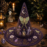 H.PAI Moonlit Butterfly Mystic Garden Quilted Witch Hat