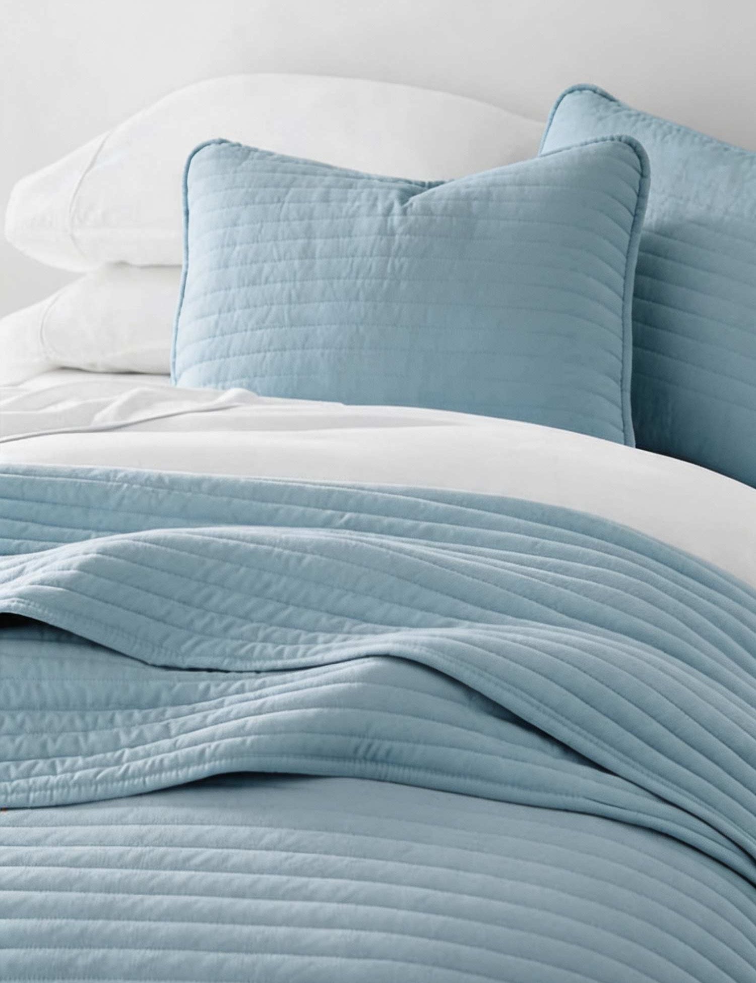 3-Piece Stripe Stitch Quilted Coverlet Set
