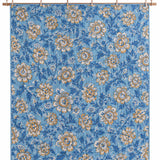Blue Botanical Floral Quilted 3-Piece Bedding Set