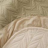 Sage Leaf Double-Layer Gauze Quilted 3-Piece Bedding Set