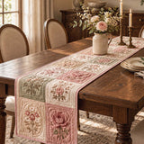 Vintage Floral Patchwork Printed Quilted Table Runner