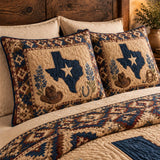 Texas Cowboy Star Southwestern Quilted 3-Piece Bedding Set