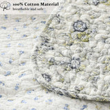 Blue Meadow Patchwork Quilted 3-Piece Bedding Set