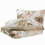 Serenity Palms Quilted 3-Piece Bedding Set