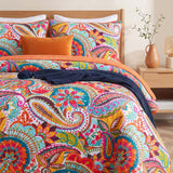 Vibrant Paisley Garden Quilted 3-Piece Bedding Set