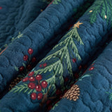 Evergreen Forest Christmas Quilted 3-Piece Bedding Set