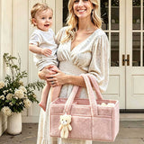 Plush Nursery Organizer Tote Bag