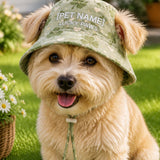 Personalized Lucky Paws Quilted Dog Hat – Custom Pet Name With Ear Holes