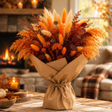Burnt Orange Autumn Pampas Dried Flower Bouquet