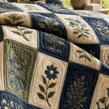 H.PAI Botanical Garden Quilted 3-Piece Bedding Set – Luxury Quilted Bedding with Matching Pillow Shams