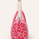 Pink Western Cowgirl Boot Quilted Duffle Bag