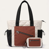 2Pcs Quilted Puffer Tote Bag