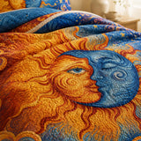 Sun Moon Celestial Dream Quilted 3-Piece Bedding Set
