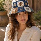 Vintage Boho Floral Quilted Bucket Hat