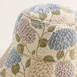Hydrangea Floral Quilted Bucket Hat