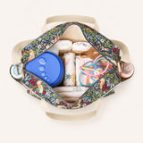 Vintage Bird & Strawberry – Multifunctional Tote Bag with Spacious Storage for Travel & Everyday Use