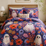H.PAI Haunted Wildflower Garden Quilted 3-Piece Bedding Set