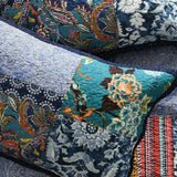 Indigo Paisley Patchwork Quilted 3-Piece Bedding Set