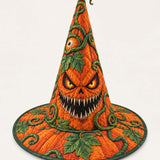 Pumpkin Vine Demon Gothic Handcrafted Quilted Witch Hat
