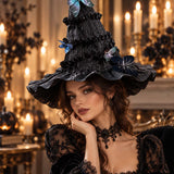 Gothic Butterfly Dark Fantasy Handcrafted Quilted Witch Hat