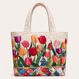 Tulip Series Quilted Tote Bag
