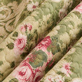 Vintage Rose Botanical Floral Quilted 3-Piece Bedding Set