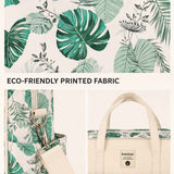 Fresh Tropical Leaves – Multifunctional Tote Bag with Spacious Storage for Travel & Everyday Use