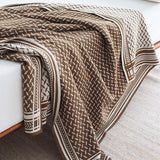 Geometric Knit Throw Blanket & Pillow Cover Set