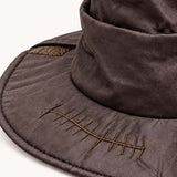 Vintage Brown Leather Style Handcrafted Witch Hat