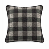 Charcoal Buffalo Plaid Quilted Pillow Cover